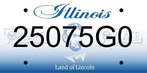 25075G0 Illinois License Plate