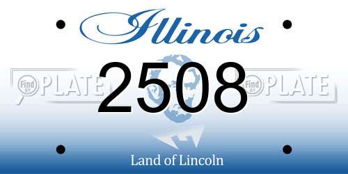 2508 Illinois License Plate