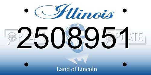 2508951 Illinois License Plate