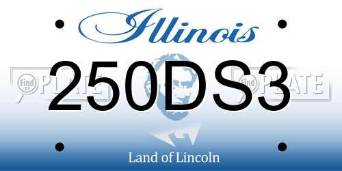 250DS3 Illinois License Plate