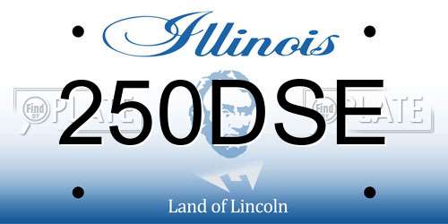 250DSE Illinois License Plate