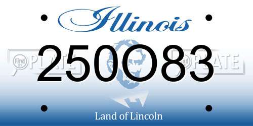 250O83 Illinois License Plate
