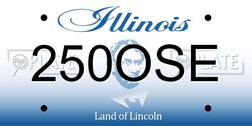 250OSE Illinois License Plate