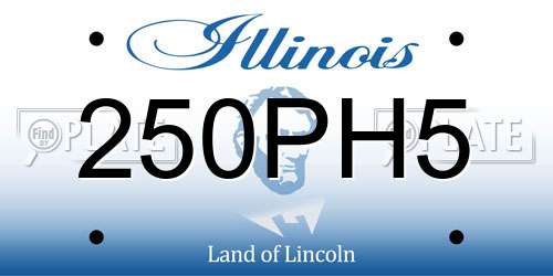 250PH5 Illinois License Plate