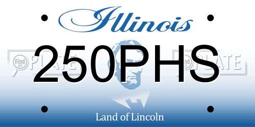 250PHS Illinois License Plate