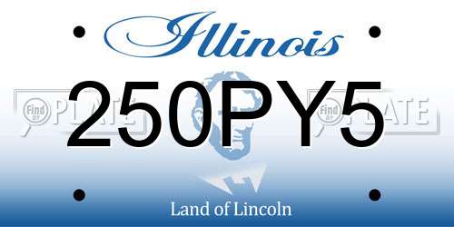 250PY5 Illinois License Plate