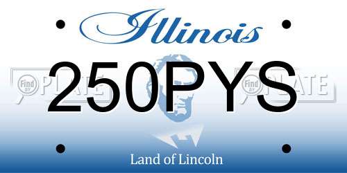 250PYS Illinois License Plate