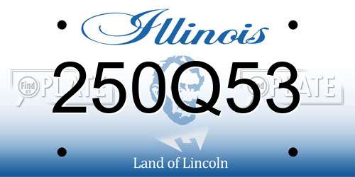 250Q53 Illinois License Plate