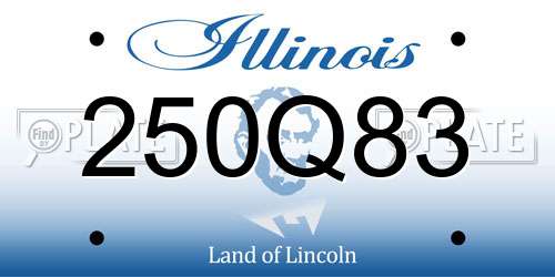 250Q83 Illinois License Plate