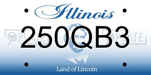 250QB3 Illinois License Plate