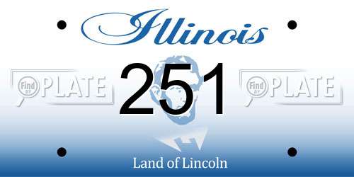 251 Illinois License Plate