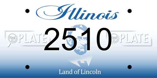 2510 Illinois License Plate