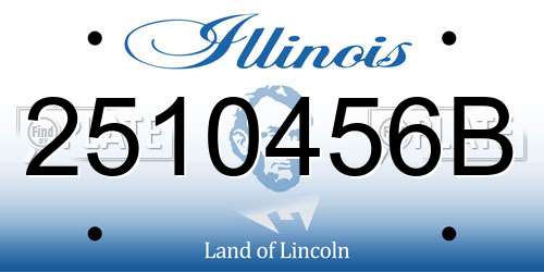 2510456B Illinois License Plate