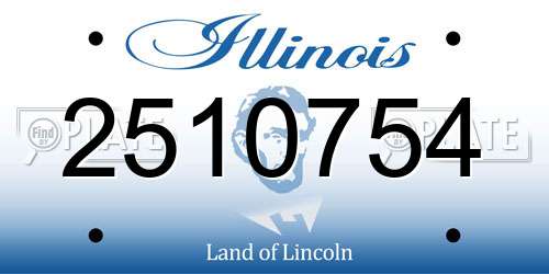 2510754 Illinois License Plate