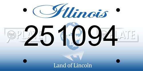 251094 Illinois License Plate