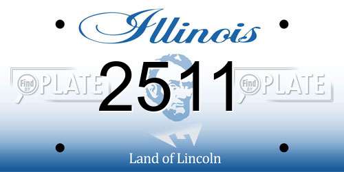 2511 Illinois License Plate
