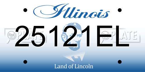 25121EL Illinois License Plate