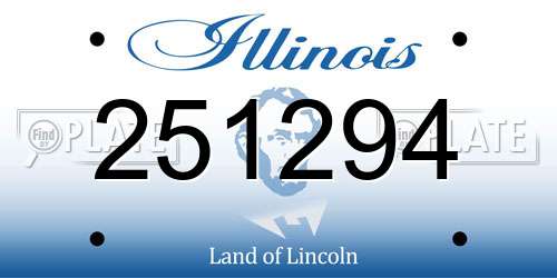 251294 Illinois License Plate