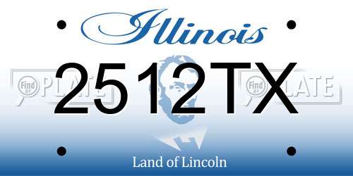 2512TX Illinois License Plate