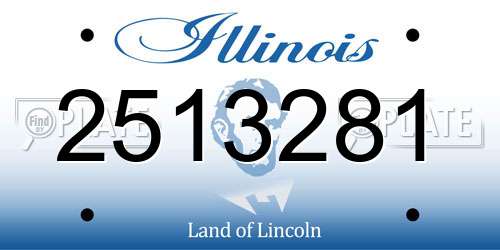 2513281 Illinois License Plate