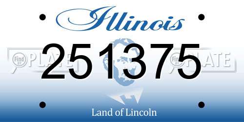 251375 Illinois License Plate