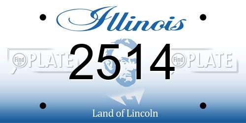 2514 Illinois License Plate