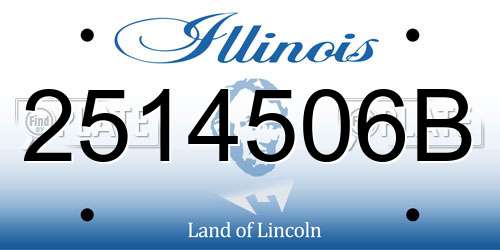 2514506B Illinois License Plate