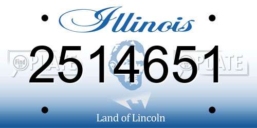 2514651 Illinois License Plate