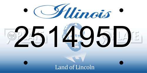 251495D Illinois License Plate