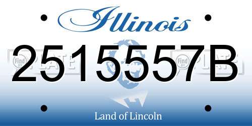 2515557B Illinois License Plate