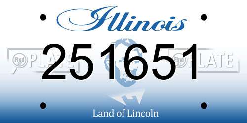 251651 Illinois License Plate