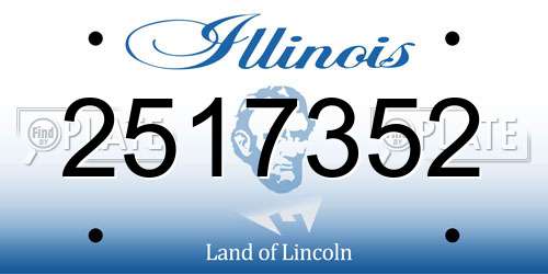 2517352 Illinois License Plate