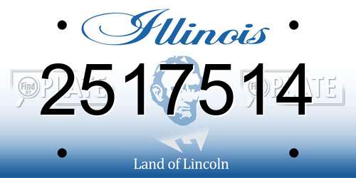 2517514 Illinois License Plate