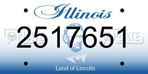 2517651 Illinois License Plate