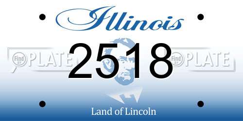 2518 Illinois License Plate