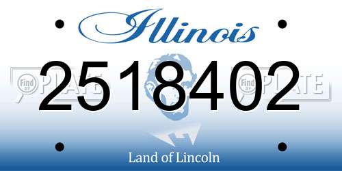 2518402 Illinois License Plate
