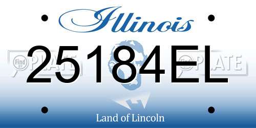 25184EL Illinois License Plate