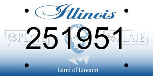 251951 Illinois License Plate