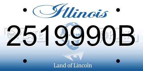 2519990B Illinois License Plate