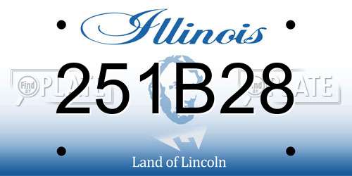 251B28 Illinois License Plate
