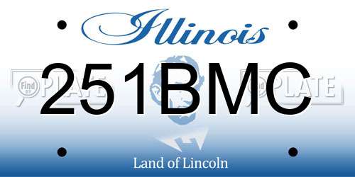 251BMC Illinois License Plate