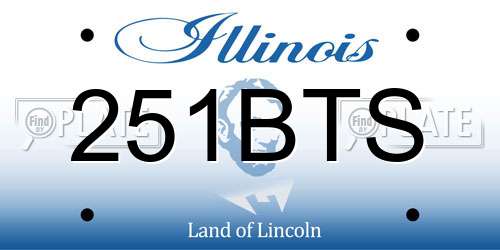 251BTS Illinois License Plate