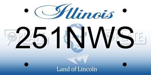 251NWS Illinois License Plate