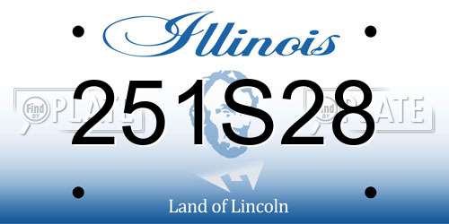 251S28 Illinois License Plate