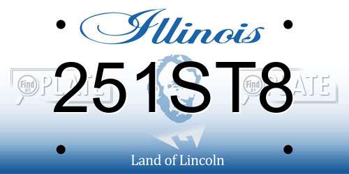 251ST8 Illinois License Plate