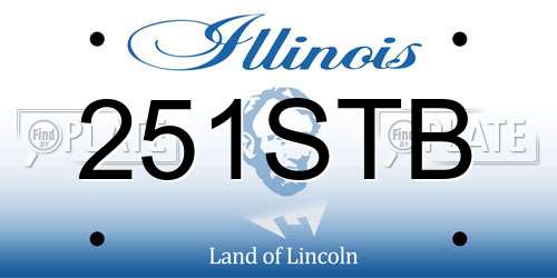 251STB Illinois License Plate