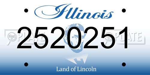 2520251 Illinois License Plate
