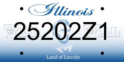 25202Z1 Illinois License Plate