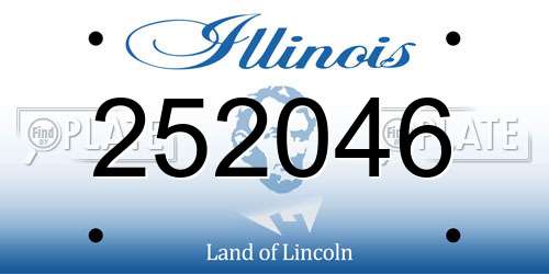 252046 Illinois License Plate