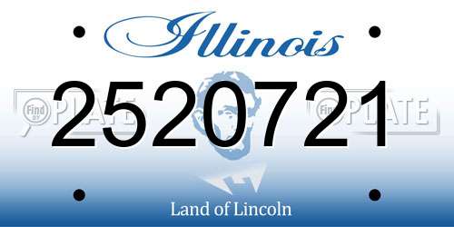 2520721 Illinois License Plate